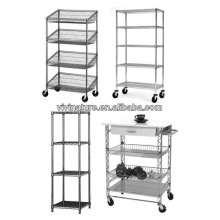 Storage Self mit Rädern \ Muit-Funktion Küche Lagerregal \ Draht Regal mobilen Utility Cart